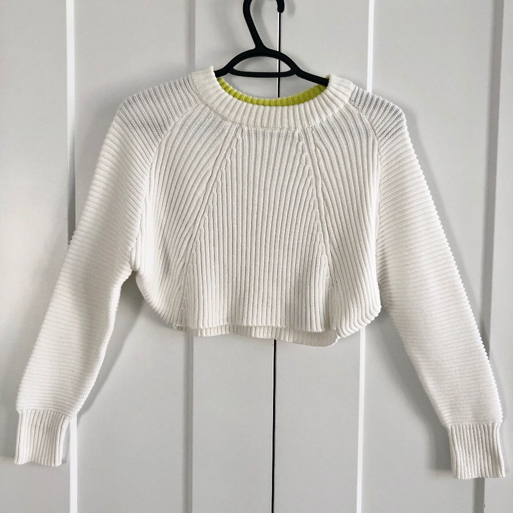 TOPSHOP, Ribbed,‎ Cropped, Sweater, Womens, Size 4, Very Good Condition